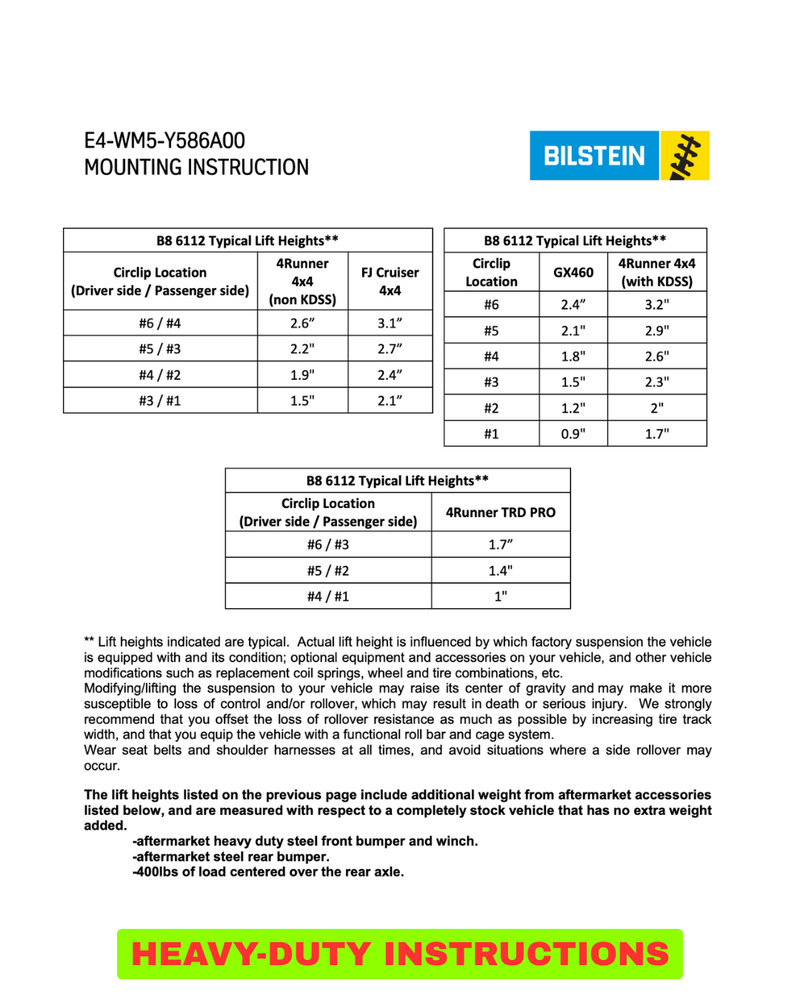 Load image into Gallery viewer, 2010-2024 5th Gen 4Runner Bilstein 6112/5160 Lift Kit