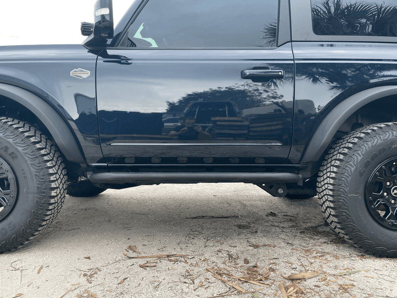 Load image into Gallery viewer, 2021+ Bronco 2Dr Frame Mounted Rock Sliders - True North Fabrications
