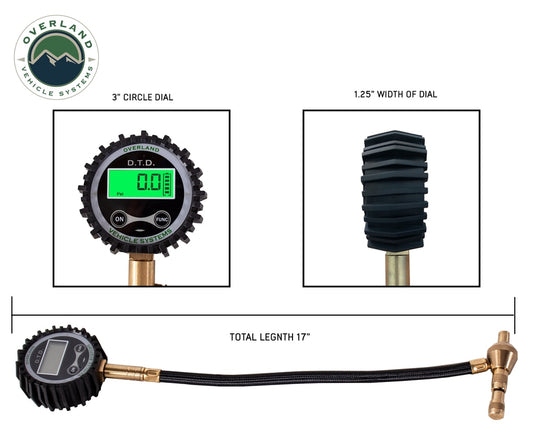 Digital Tire Tire Deflator with Valve Kit & Storage Bag Universal Overland Vehicle Systems - Overland Vehicle Systems