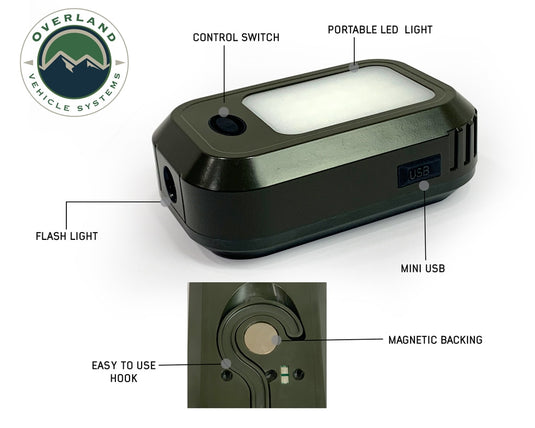 Solar Camping Light Pods & Speaker Universal Wild Land Overland Vehicle Systems - Overland Vehicle Systems