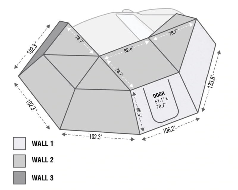 Load image into Gallery viewer, Awning 270 Degree Awning and Wall 1, 2, & 3, W/Mounting Brackets Passenger Side Nomadic Overland Vehicle Systems - Overland Vehicle Systems