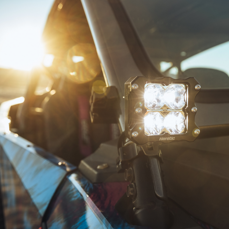 Load image into Gallery viewer, quattro led mounted as a ditch light on a polaris