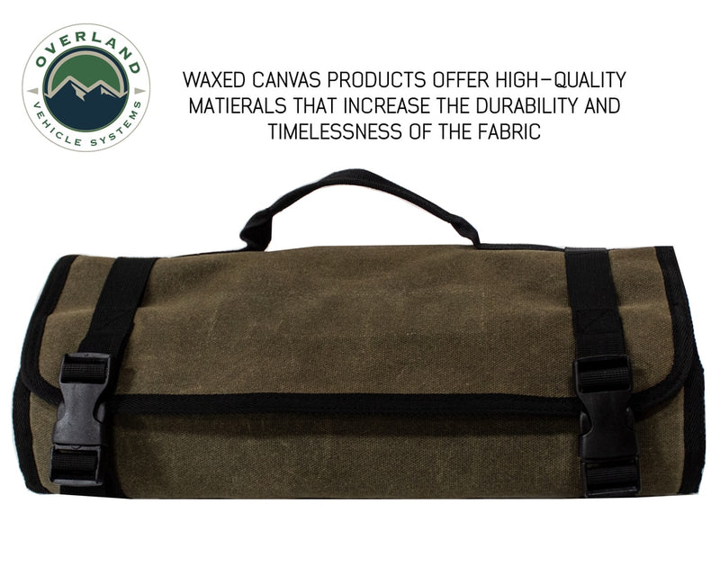 Load image into Gallery viewer, First Aid Bag Rolled Brown 16 Lb Waxed Canvas Canyon Bag Overland Vehicle Systems - Overland Vehicle Systems