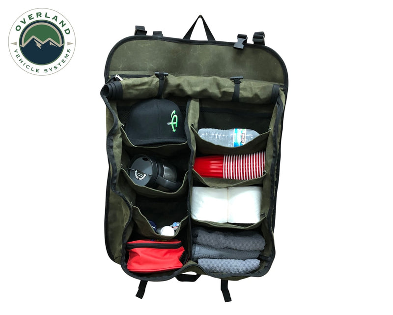 Load image into Gallery viewer, Camping Storage Bag 9 Storage Bins 16 Lb Waxed Canvas Overland Vehicle Systems - Overland Vehicle Systems