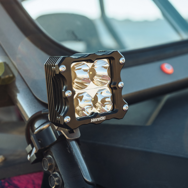 Load image into Gallery viewer, quattro led light mounted as a ditch light on a polaris