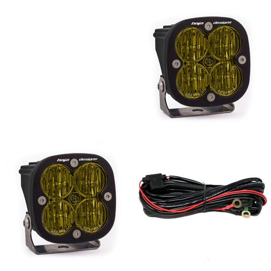 Squadron SAE Fog Lights Pair LED Wide Cornering Amber Baja Designs - Baja Designs