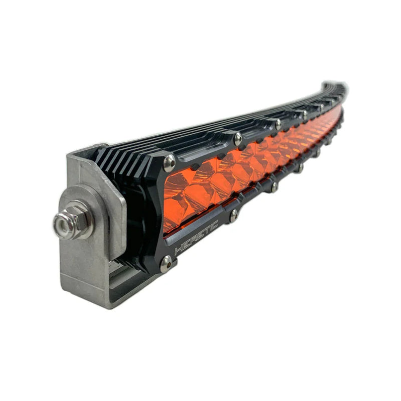 Load image into Gallery viewer, 50 inch led light bar in amber on white background