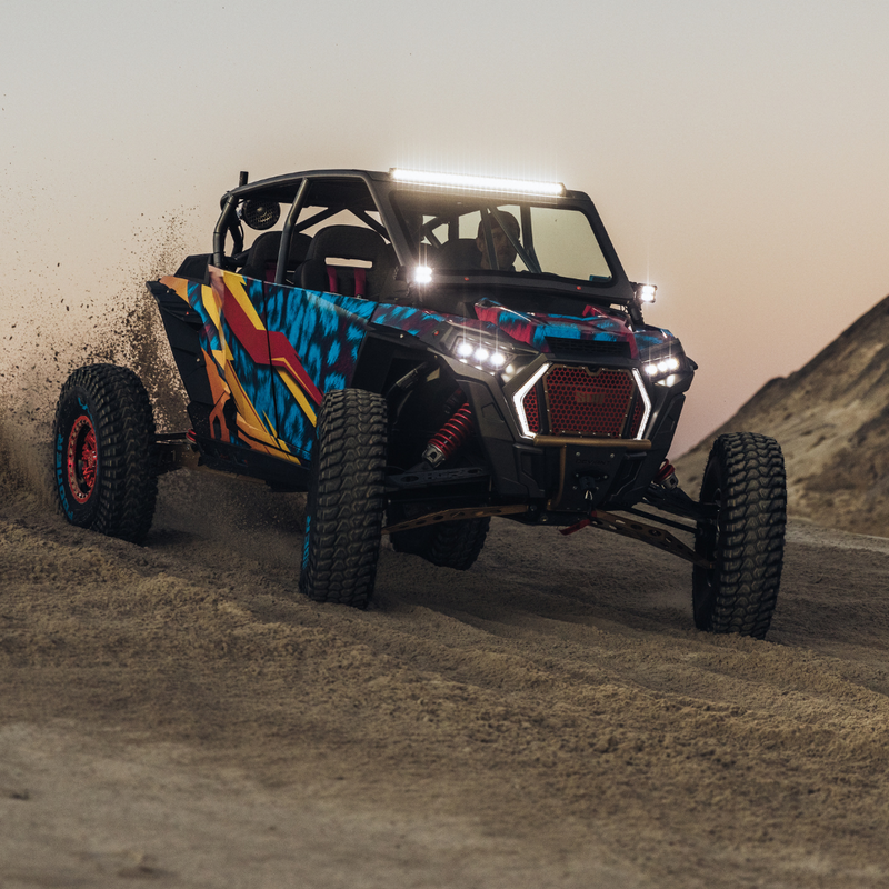 Load image into Gallery viewer, clear 30 inch light bar mounted on a polarsz rzr