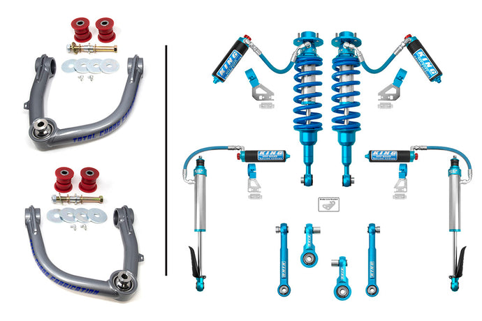 2024+ 4th Gen Tacoma King 2.5 Front & Rear Shocks w/ Total Chaos Upper Control Arms