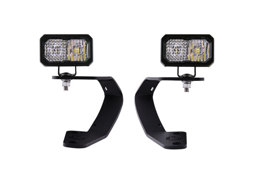 2010-2024 5th Gen 4Runner Stage Series 2in LED Ditch Light Kit Sport White Combo