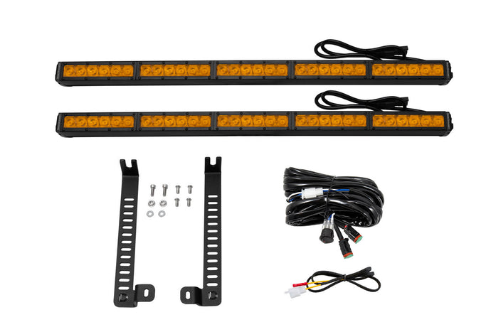 2014-2024 5th Gen 4Runner SS30 Dual Stealth Lightbar Kit Amber Driving