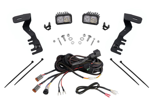 24+ Tacoma Diode Dynamics Stage Series 2in Pro Ditch Light Kit - White Combo