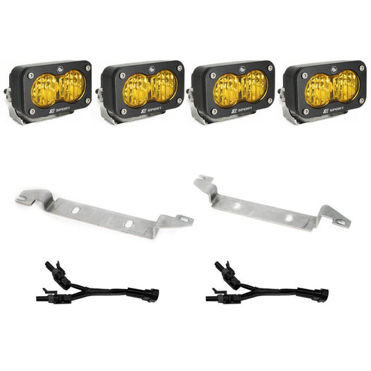 Baja Designs S2 Sport Fog Pocket Kit for 2022+ Tundra (Wide Cornering; Baja Amber)