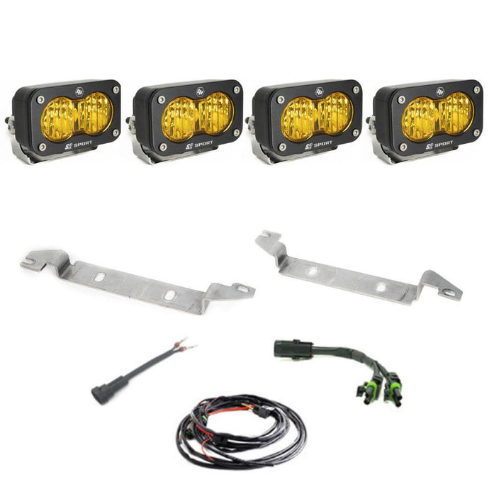 Baja Designs S2 Sport Fog Pocket Kit for 2023+ Sequoia (Wide Cornering: Baja Amber)