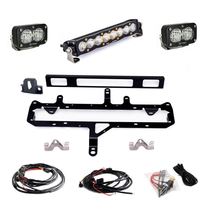 Baja Designs S8 10 inch Light Bar S2 Pro Grille Conversion Light Kit for 2024+ Tacoma Clear