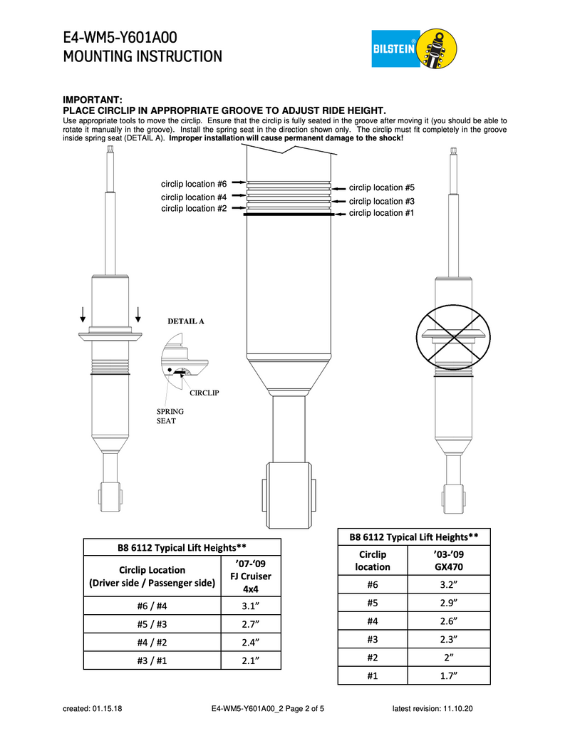 Load image into Gallery viewer, 03-09 GX470, 07-09 FJ Bilstein 6112 Front Coilovers - Heavy Duty
