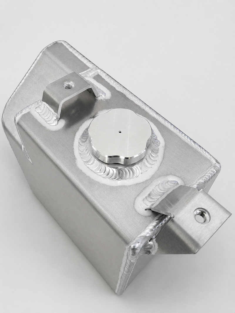 Load image into Gallery viewer, Top view of the Snowbound Customs aluminum washer fluid reservoir
