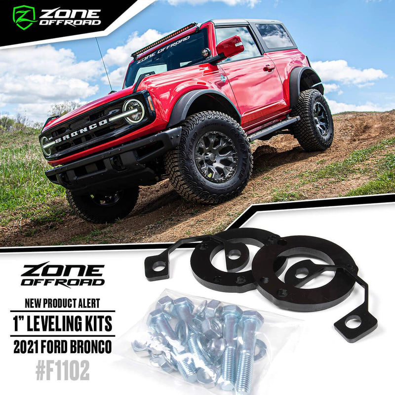 Load image into Gallery viewer, 2021+ Ford Bronco 1&quot; Zone Leveling Kit - Zone Offroad
