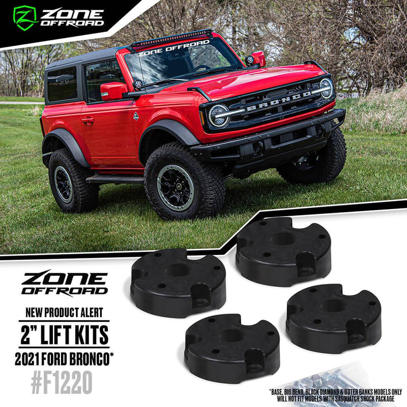 Load image into Gallery viewer, 2021+ Ford Bronco 2&quot; Zone Leveling Kit - Zone Offroad
