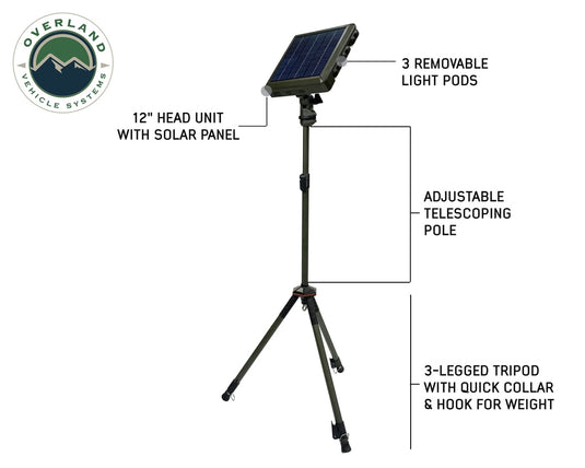 Wild Land Camping Gear Encounter Light With 3 Removeable Pods Overland Vehicle Systems - Overland Vehicle Systems