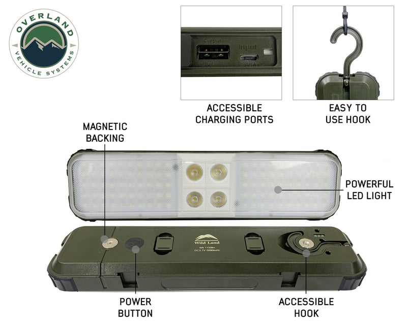 Load image into Gallery viewer, Wild Land Camping Gear Encounter Light With 3 Removeable Pods Overland Vehicle Systems - Overland Vehicle Systems
