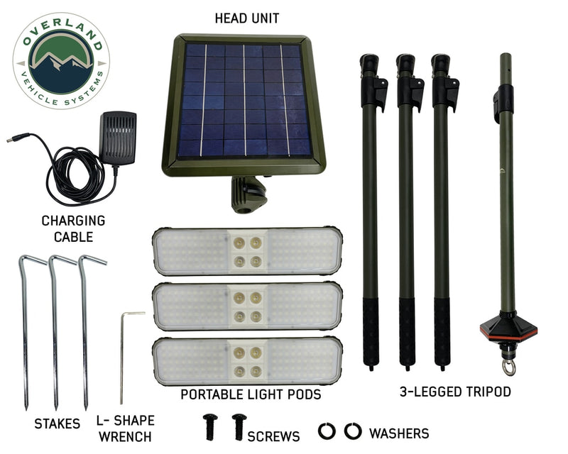 Load image into Gallery viewer, Wild Land Camping Gear Encounter Light With 3 Removeable Pods Overland Vehicle Systems - Overland Vehicle Systems
