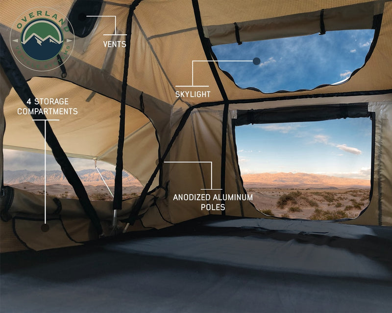 Load image into Gallery viewer, Roof Top Tent 3 Person with Green Rain Fly TMBK Overland Vehicle Systems - Overland Vehicle Systems
