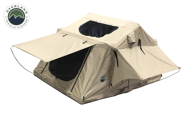 Load image into Gallery viewer, Roof Top Tent 3 Person with Green Rain Fly TMBK Overland Vehicle Systems - Overland Vehicle Systems

