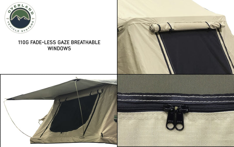 Load image into Gallery viewer, Roof Top Tent 3 Person with Green Rain Fly TMBK Overland Vehicle Systems - Overland Vehicle Systems
