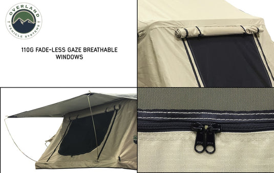 Roof Top Tent 3 Person with Green Rain Fly TMBK Overland Vehicle Systems - Overland Vehicle Systems