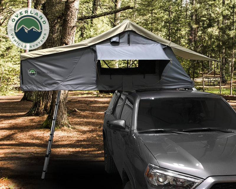 Load image into Gallery viewer, Roof Top Tent 2 Person Extended Roof Top Tent With Annex Green/Gray Nomadic Overland Vehicle Systems Overland Vehicle Systems - Overland Vehicle Systems
