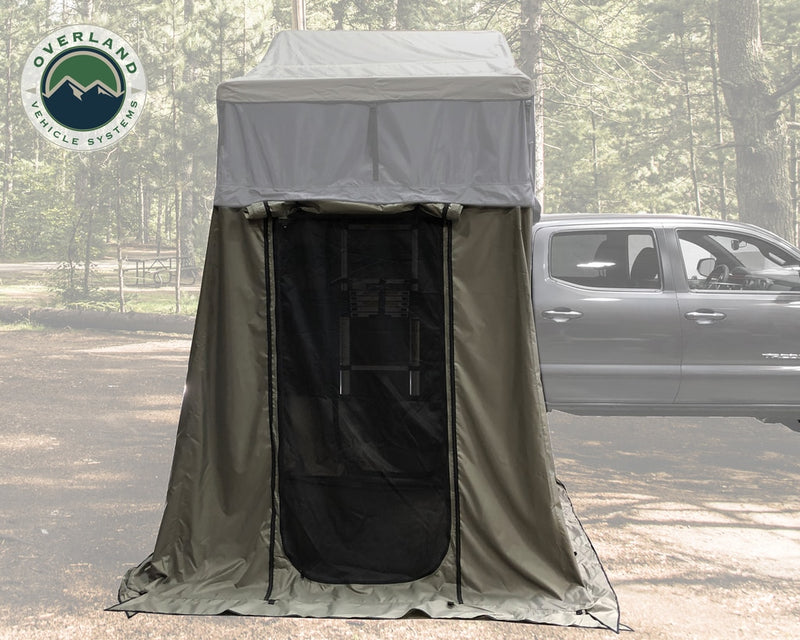 Load image into Gallery viewer, Roof Top Tent 2 Person Extended Roof Top Tent With Annex Green/Gray Nomadic Overland Vehicle Systems Overland Vehicle Systems - Overland Vehicle Systems

