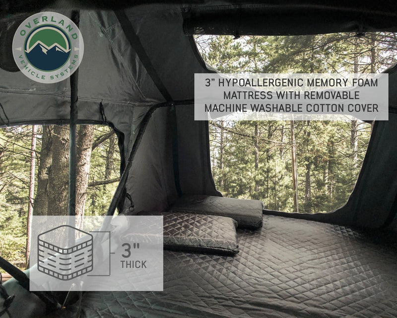 Load image into Gallery viewer, Roof Top Tent 2 Person Extended Roof Top Tent Dark Gray Base With Green Rain Fly With Bonus Pack Nomadic Overland Vehicle Systems - Overland Vehicle Systems
