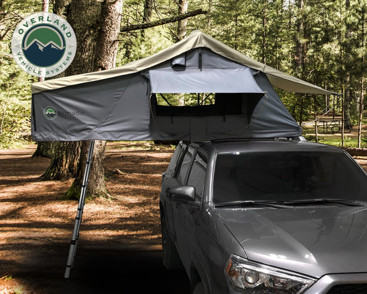 Roof Top Tent 4 Person Extended Roof Top Tent With Annex Green/Gray Nomadic Overland Vehicle Systems - Overland Vehicle Systems