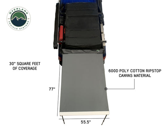 Nomadic Awning 1.3 - 4.5 Foot With Black Cover Overland Vehicle Systems - Overland Vehicle Systems