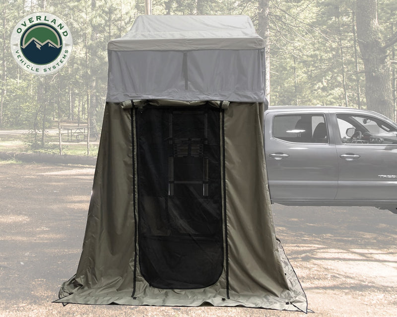 Load image into Gallery viewer, Roof Top Tent 4 Annex 100x80X82 Inch Green Base Black Floor and Travel Cover Nomadic Overland Vehicle Systems - Overland Vehicle Systems
