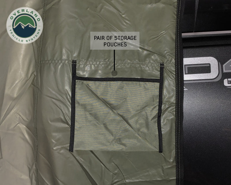 Load image into Gallery viewer, Roof Top Tent 4 Annex 100x80X82 Inch Green Base Black Floor and Travel Cover Nomadic Overland Vehicle Systems - Overland Vehicle Systems

