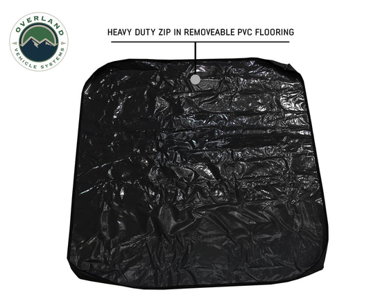 Roof Top Tent 4 Annex 100x80X82 Inch Green Base Black Floor and Travel Cover Nomadic Overland Vehicle Systems - Overland Vehicle Systems