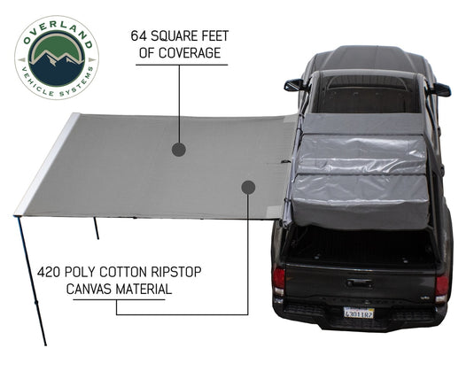 Awning 2.0-6.5 Foot With Black Cover Universal Nomadic Overland Vehicle Systems - Overland Vehicle Systems