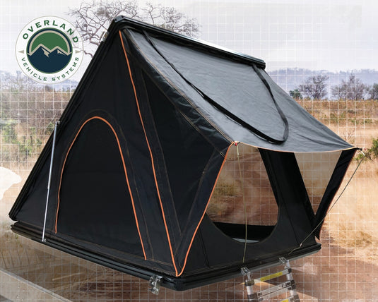 Roof Top Tent Mamba 2 Side Load Aluminum Black Shell Grey Body Overland Vehicle Systems - Overland Vehicle Systems