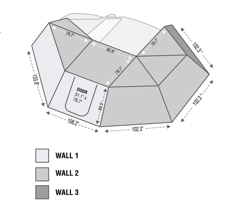Load image into Gallery viewer, Nomadic 270 Drivers Side Awning Wall 2 Overland Vehicle Systems - Overland Vehicle Systems
