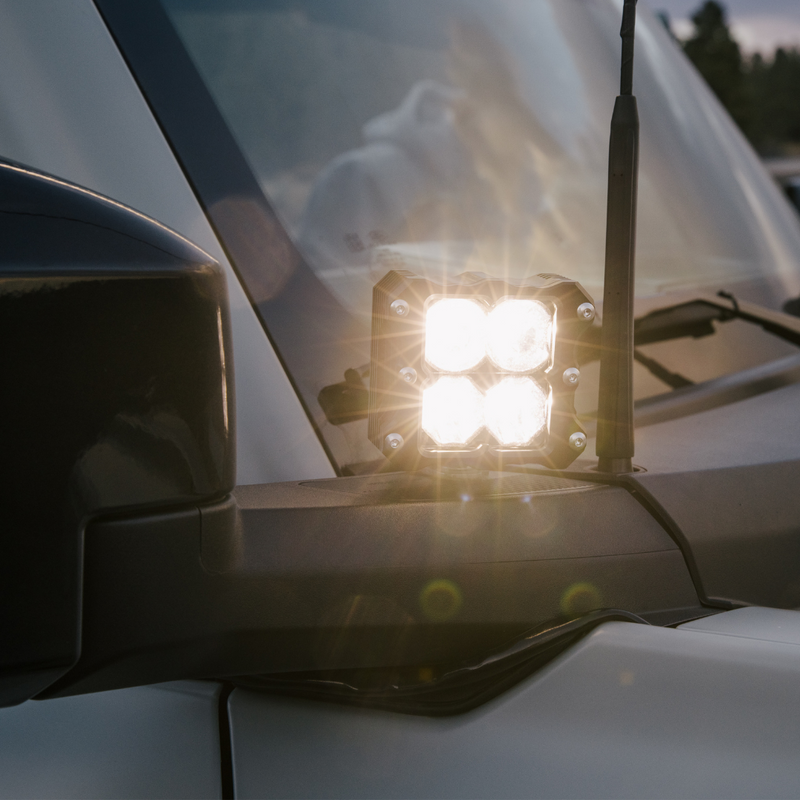 Load image into Gallery viewer, quattro led light mounted as a ditch light on a ford bronco
