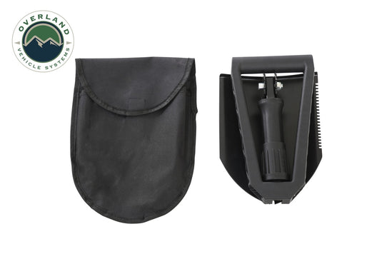 Multi Functional Military Style Utility Shovel with Nylon Carrying Case Overland Vehicle Systems - Overland Vehicle Systems