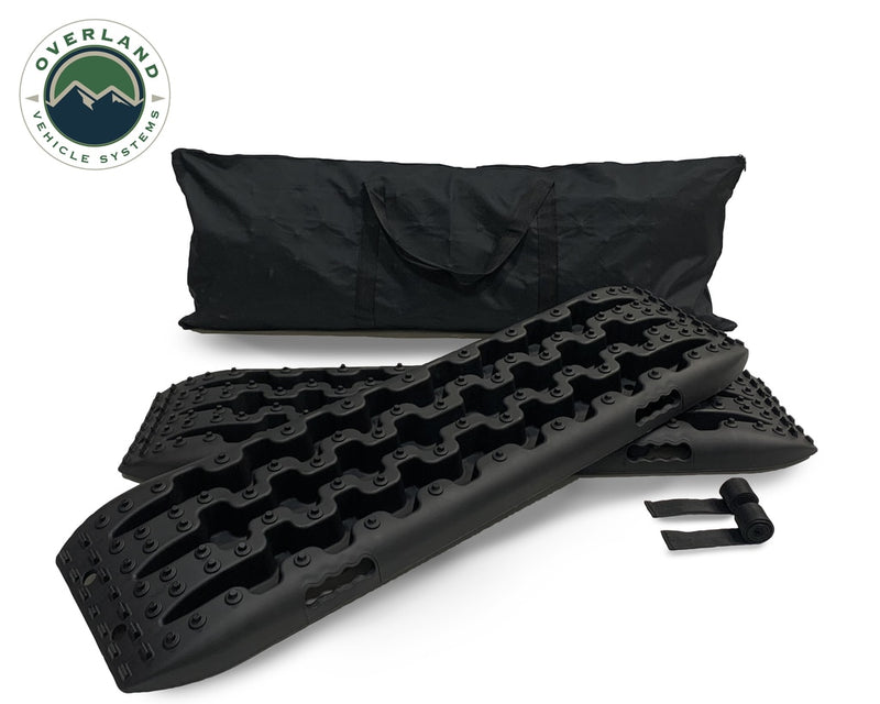 Load image into Gallery viewer, Recovery Ramp With Pull Strap and Storage Bag Black/Black Overland Vehicle Systems - Overland Vehicle Systems
