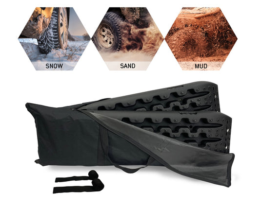 Recovery Ramp With Pull Strap and Storage Bag Black/Black Overland Vehicle Systems - Overland Vehicle Systems