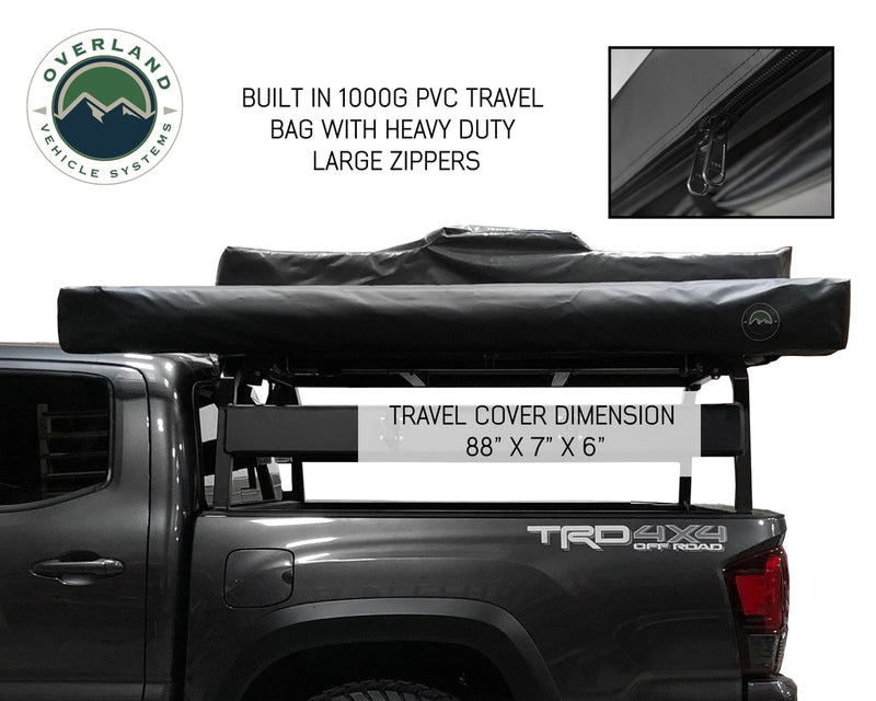 Load image into Gallery viewer, Awning Tent 270 Degree Driver Side Dark Gray Cover With Black Cover Nomadic Overland Vehicle Systems - Overland Vehicle Systems
