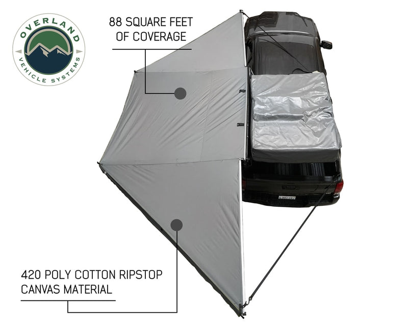 Load image into Gallery viewer, Awning Tent 270 Degree Passenger Side Dark Gray Cover With Black Cover Nomadic Overland Vehicle Systems - Overland Vehicle Systems
