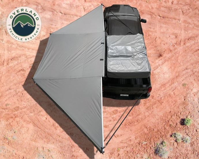 Awning 180 Degree Dark Gray Cover With Black Cover Universal Nomadic Overland Vehicle Systems - Overland Vehicle Systems