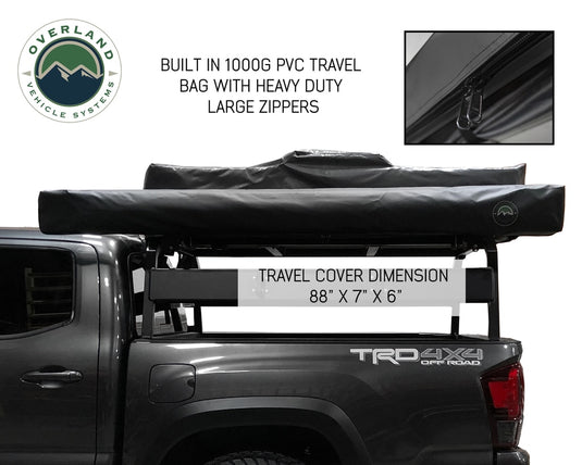 Awning 180 Degree Dark Gray Cover With Black Cover Universal Nomadic Overland Vehicle Systems - Overland Vehicle Systems