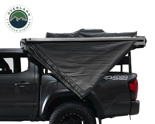 Awning 180 Degree Dark Gray Cover With Black Cover Universal Nomadic Overland Vehicle Systems - Overland Vehicle Systems